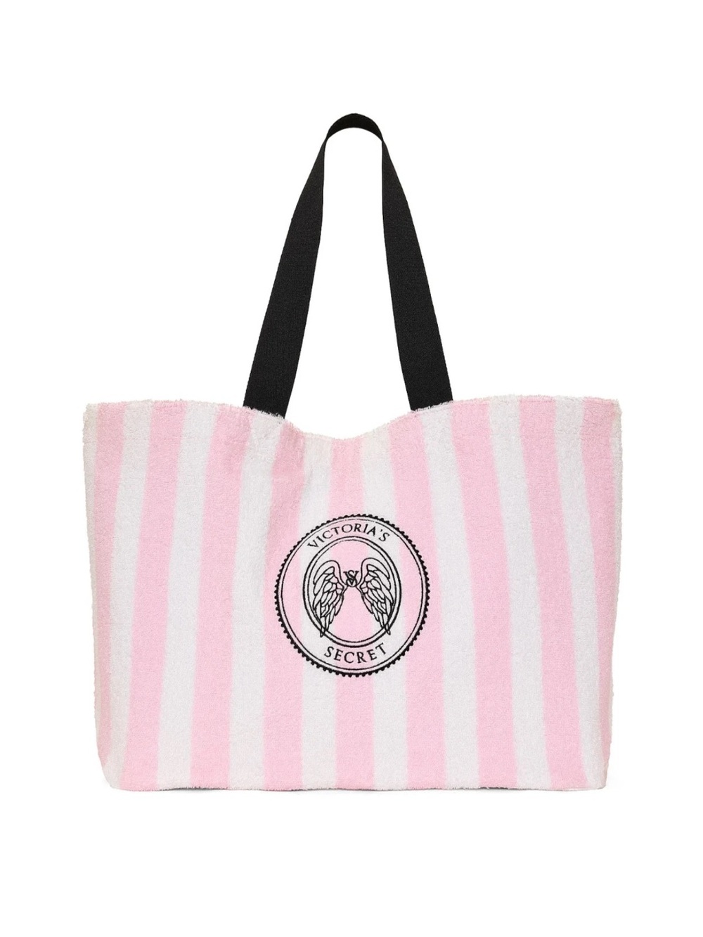 🛍️  Victoria’s Secret PINK Striped Terry Tote Bag – NWT